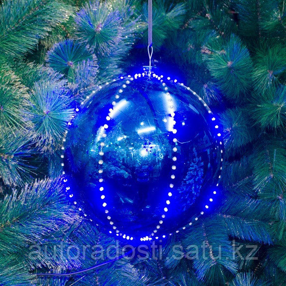 Новогодние украшение на ёлку "Шар светодиодный" - 1 шт (синий) - 30 см - фото 2 - id-p69693481