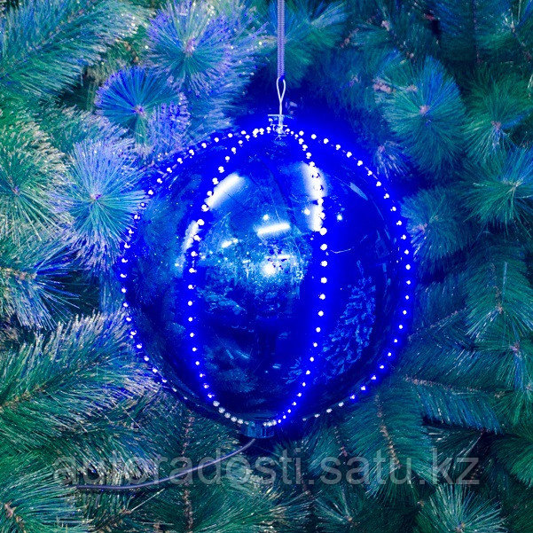 Новогодние украшение на ёлку "Шар светодиодный" - 1 шт (синий) - 30 см - фото 3 - id-p69693481