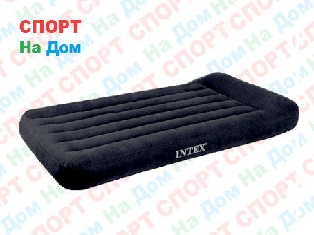 Черный надувной матрас Intex 66770 с подголовником, фото 2