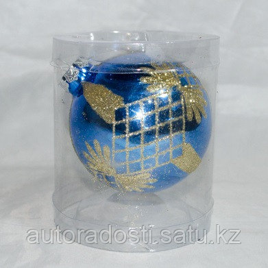 Стеклянные новогодние шары ручной работы - 1 шт - фото 1 - id-p69693556