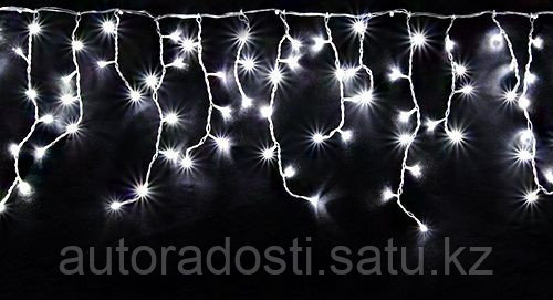 Гирлянда СОСУЛЬКИ 80 холодных белых мигающих LED-ламп, 2 м - фото 1 - id-p69693672