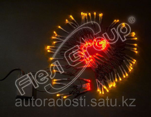 Светодиодная гирлянда LED 100 светодиодов, красный/желтый - фото 1 - id-p69693676