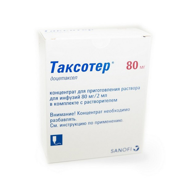 Таксотер ( доцетаксел Сандоз) 80мг/2мл 1 шт. концентрат для приготовления раствора для инфузий