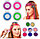 Цветные мелки для волос Hot Huez (Хот Хьюз) 4 цвета цветная пудра для покраски волос, фото 2