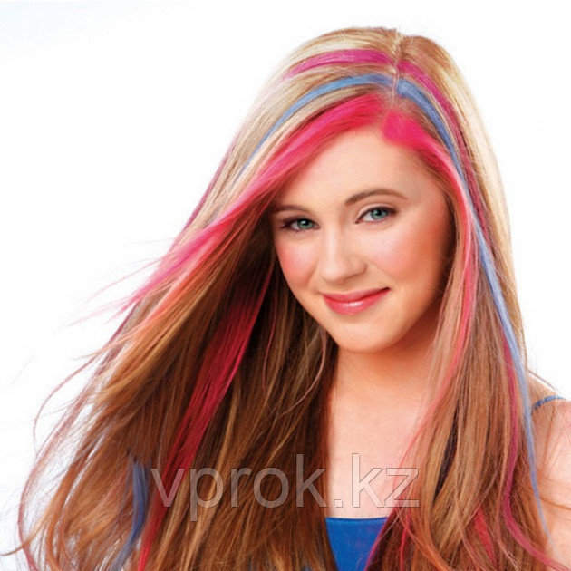 Цветные мелки для волос Hot Huez (Хот Хьюз) 4 цвета цветная пудра для покраски волос - фото 4 - id-p69710994