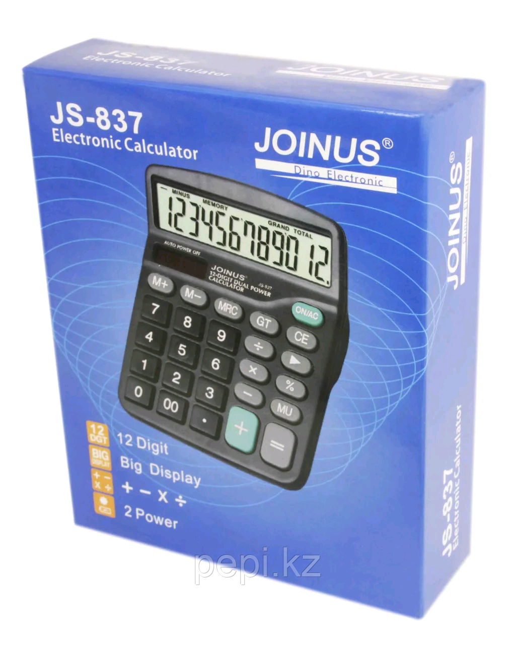 Калькулятор Joinus JS-837-12 (12-ти разрядный) упак 145*115 - фото 1 - id-p69730673