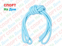 Скакалка гимнастическая голубая (однотонная, 3 метра)