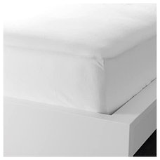 Простыня натяжная ДВАЛА белый 90x200 см ИКЕА, IKEA, фото 2