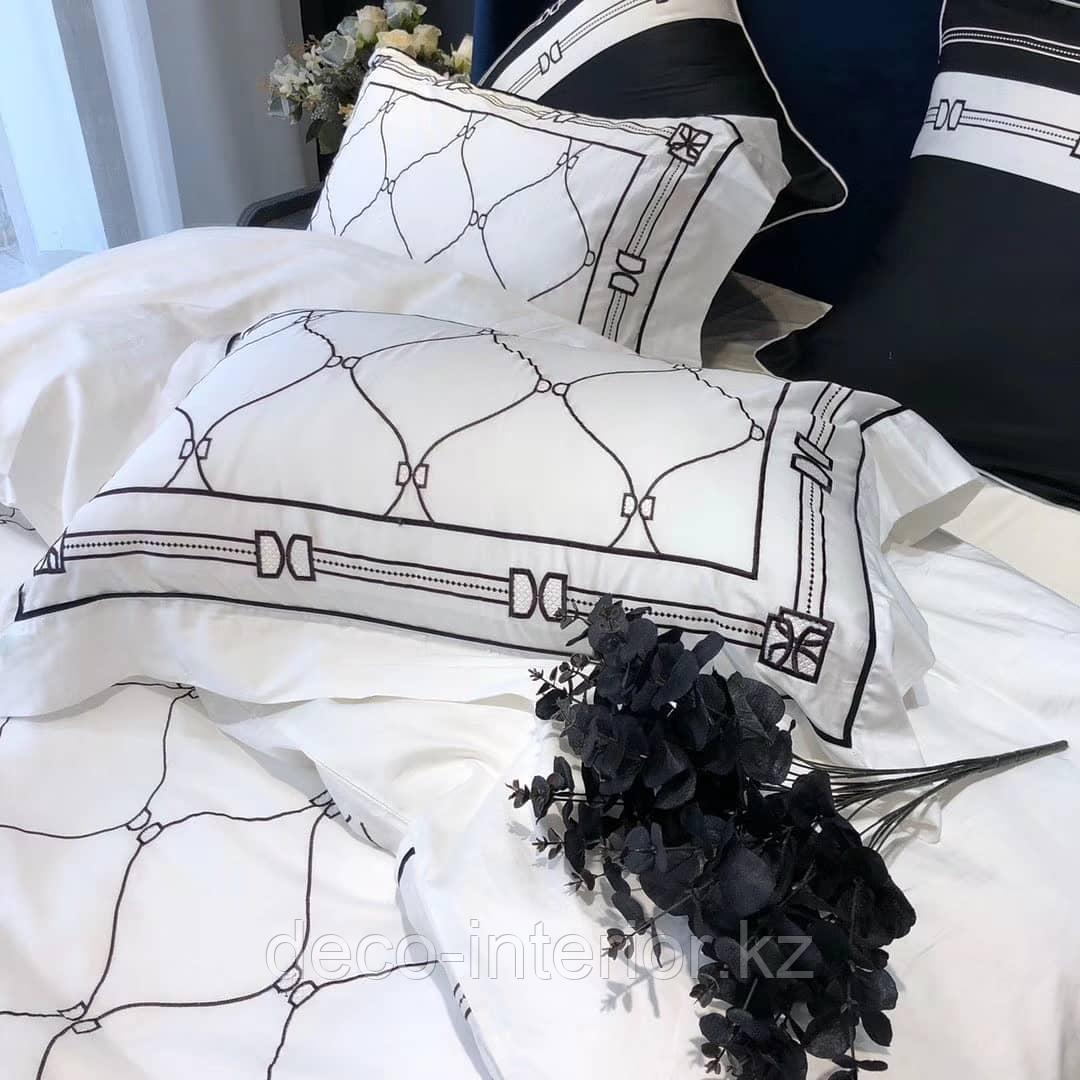 Комплект постельного белья двуспальный LUX сатин, с вышивкой - фото 4 - id-p69733530