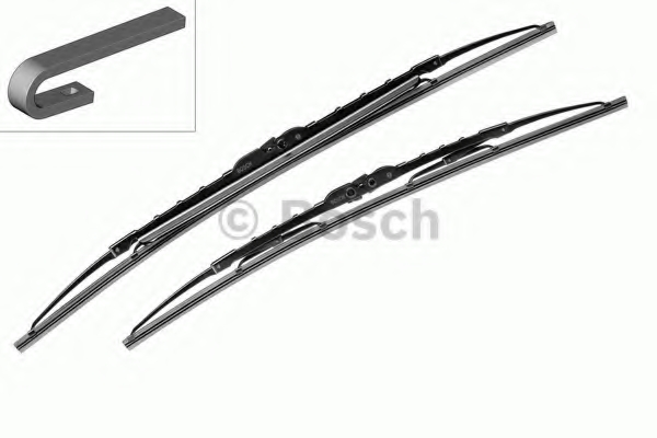 Щетки стеклоочистителя плоские комплект Bosch 3397118955 600/24"+575/25" BMW E60/E61 all 03> - фото 1 - id-p69733545