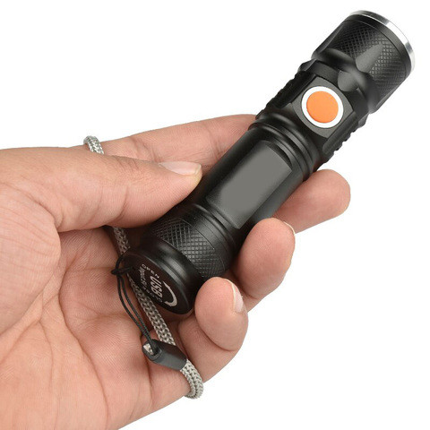 Фонарик карманный светодиодный с USB зарядкой LED FLASHLIGHT MX-616-T6 - фото 5 - id-p69739564