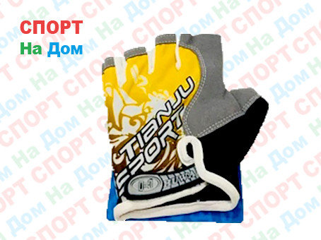 Перчатки для фитнеса, атлетические Tianju Sport Размер M (цвет желтый, розовая вставка), фото 2