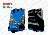 Перчатки для фитнеса, атлетические Velo Размер S (цвет голубой)