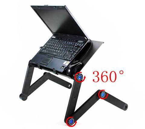 Столик для ноутбука складной с вентиляторами Laptop Table T8 - фото 6 - id-p69745700