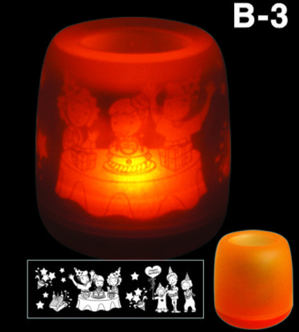 Электронная светодиодная свеча «Задуй меня» с датчиками дистанционного включения (B1 С днем рождения) - фото 5 - id-p69746195