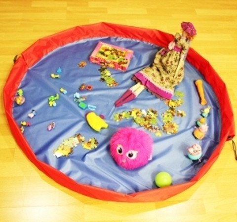 Сумка-коврик для игрушек Toy Bag (Ø 100 см / Сине-красная) - фото 5 - id-p69746241
