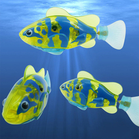 Интерактивная игрушка "Рыбка-робот" светящаяся ROBOFISH (Желтый)