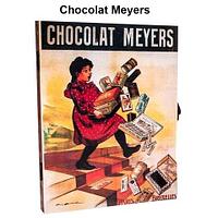Ключница настенная в виде деревянного ящика с росписью (Chocolat Meyers)