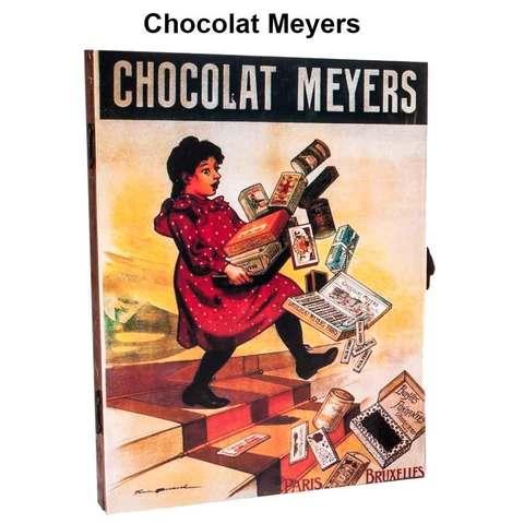 Ключница настенная в виде деревянного ящика с росписью (Chocolat Meyers) - фото 1 - id-p69746363