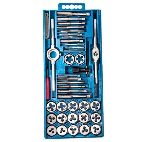 Набор метчиков и плашек для резьбы Tap and DIE SET (40 предметов) - фото 2 - id-p69746744