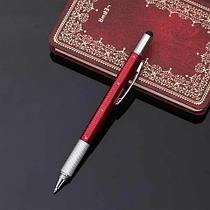 Мультитул-ручка 6 в 1 TOMTOSH [шариковая ручка-2 отвертки-стилус-уровень-линейка] (Бордовый)