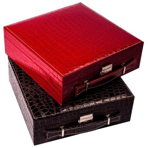 Кейс-шкатулка для ювелирных украшений «Драгоценный чемоданчик» с зеркалом и замочком (Коричневый) - фото 3 - id-p69747089