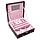 Кейс-шкатулка для ювелирных украшений «Драгоценный чемоданчик» с зеркалом и замочком (Розовый), фото 6