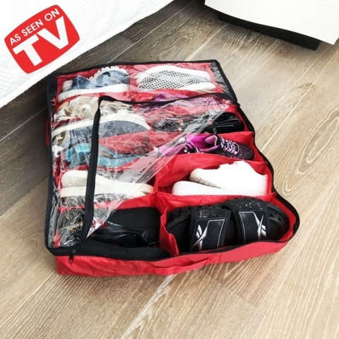 Органайзер для 12 пар обуви SHOES ORGANIZER PRO с вентиляцией (Красный) - фото 3 - id-p69747284