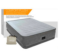 Двуспальная кровать надувная со встроенным насосом INTEX 64418 DURA-BEAM PLUS