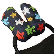 Муфты для колясок варежки звезды