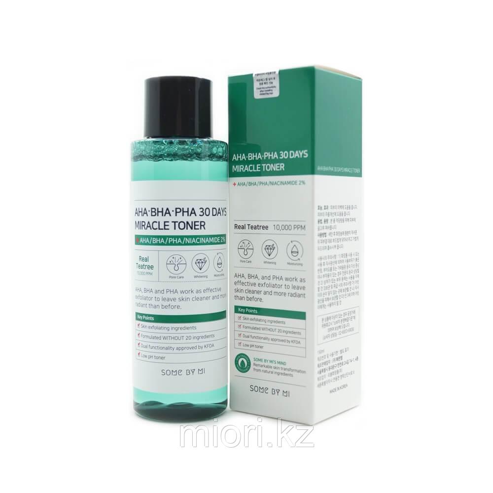 Тонер для проблемной кожи Some By Mi AHA-BHA-PHA 30 Days Miracle Toner water fresh - фото 4 - id-p69756625