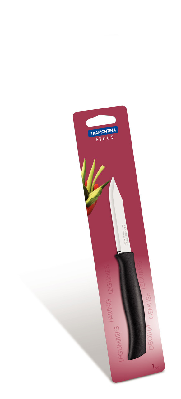 Нож для овощей (в блистере) 3" 76 мм. Athus Tramontina