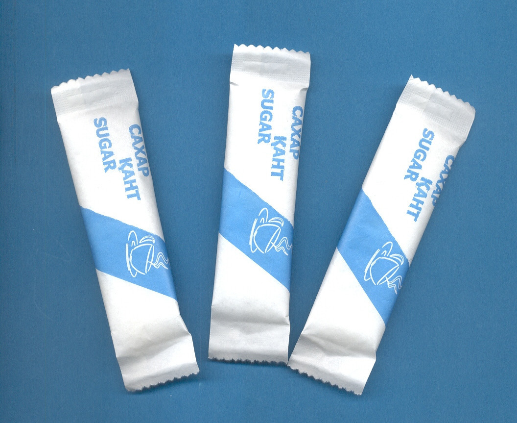 Сахар (с логотипом) 10гр., пакетированный (Sherdin) 900шт/кор, фото 1
