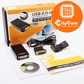 Адаптер (переходник) USB - UGA (USB - VGA/DVI/HDMI) внешняя видеокарта. Конвертер. Арт.1032
