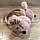 Комплект меховые наушники с тонким ободком и шарф Мышки темно-розовый, фото 4