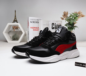 Зимние кроссовки Puma Cell черно-красные в Алматы, фото 2
