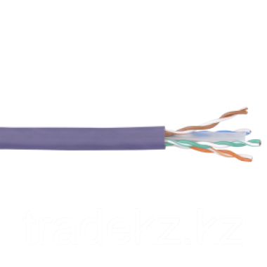 ITK LC1-C604-126 кабель витая пара U/UTP кат.6 4х2х23AWG solid LSZH нг(А)-HF фиолетовый (305 м)