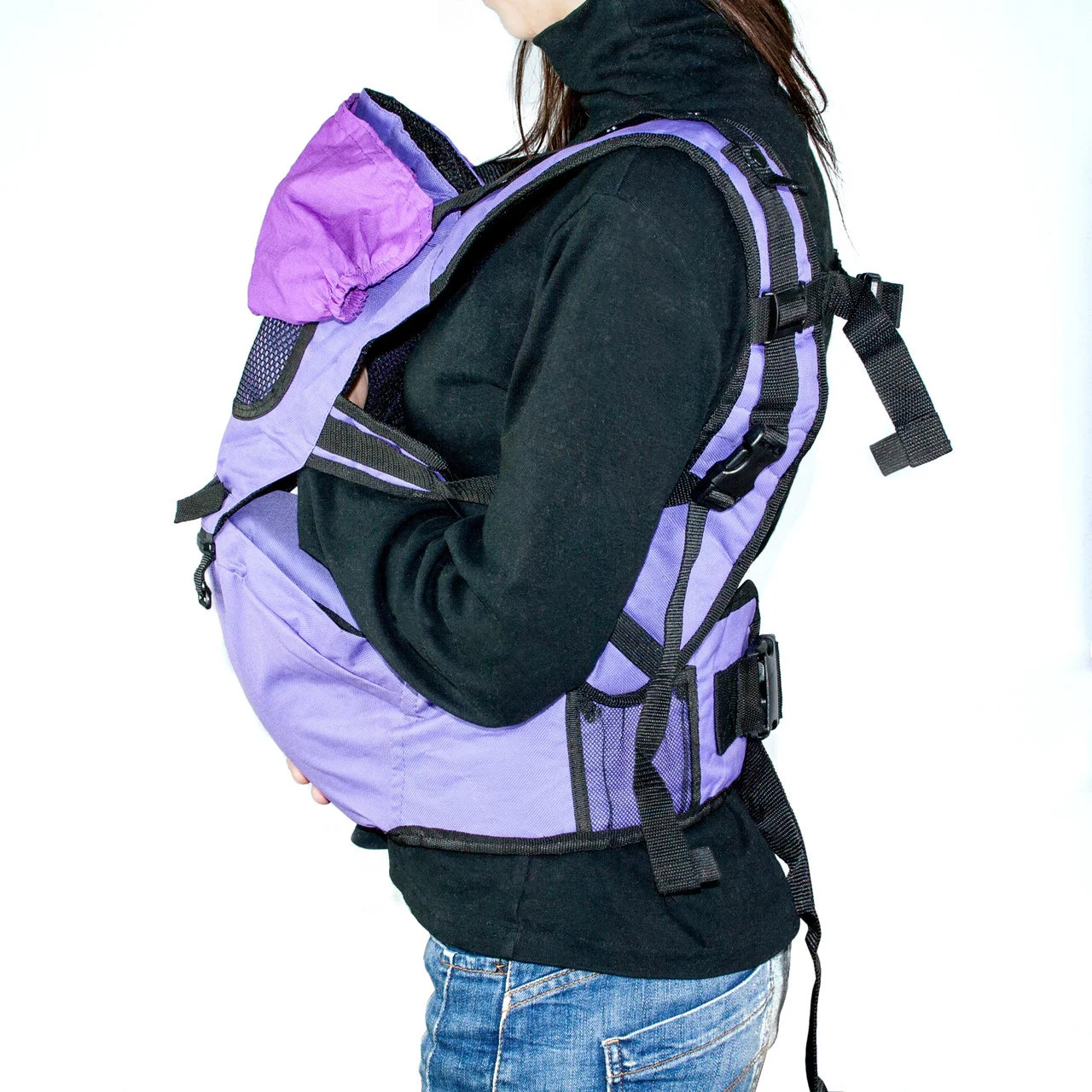 Рюкзак-кенгуру для переноски детей, цвет фиолетовый - фото 4 - id-p47886418