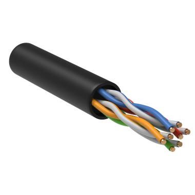ITK BC3-C5E04-139-100-G кабель витая пара U/UTP кат.5E 100 МГц 4 пары LDPE OUTDOOR черный (100 м)