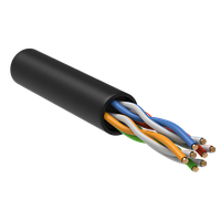 ITK BC3-C5E04-139-100-G кабель витая пара U/UTP кат.5E 100 МГц 4 пары LDPE OUTDOOR черный (100 м)