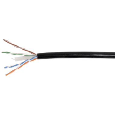 ITK LC3-C604-129 кабель витая пара U/UTP кат.6 4x2х23AWG solid LSZH нг(А)-HF черный (305 м)