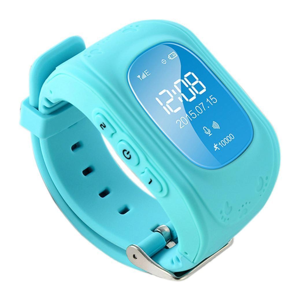 Детские смарт-часы Q50 с GPS, цвет голубой - фото 1 - id-p61798282