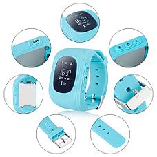 Детские смарт-часы Q50 с GPS, цвет голубой, фото 3