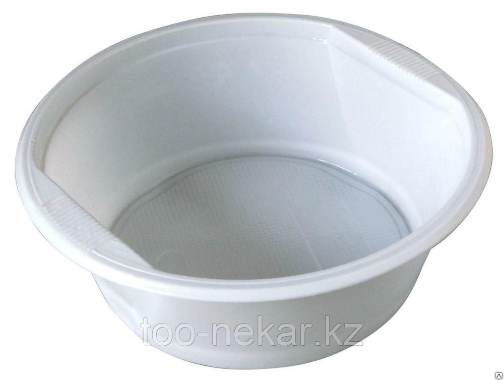Пластиковая белая суповая тарелка 500мл