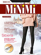 Термоколготки MINIMI Siberia 300 ден из хлопка с ворсом изнутри