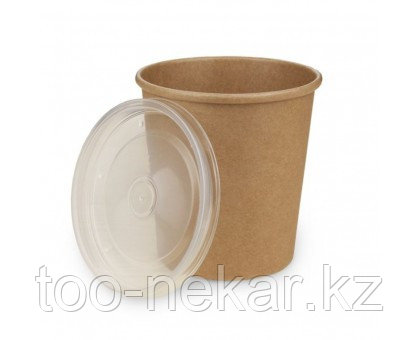 Бумажный контейнер крафт для супа EcoSoup 360мл - фото 1 - id-p69781573