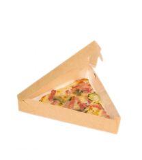 Коробка для куска пиццы крафт 220х220х40мм
