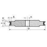 Круг алмазный шлифовальный для обработки кромки стекла 175*63.4, R1,5 форма 14FF1H (под карандаш), стекло 3мм, фото 2