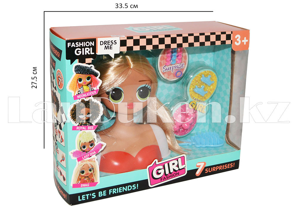 Детский набор стилиста кукла с прямыми светлыми волосами LK1017 - фото 1 - id-p69778921