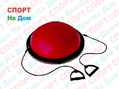 Полусфера гимнастическая с пупырышками, цвет красный BOSU (диаметр 59 см) - фото 1 - id-p69187059
